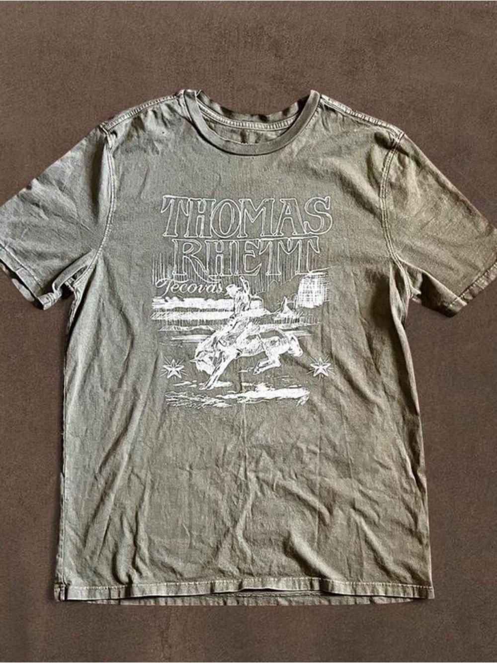 Tecovas Olive Green Thomas Rhett Graphic Tee - Men's Short Sleeve